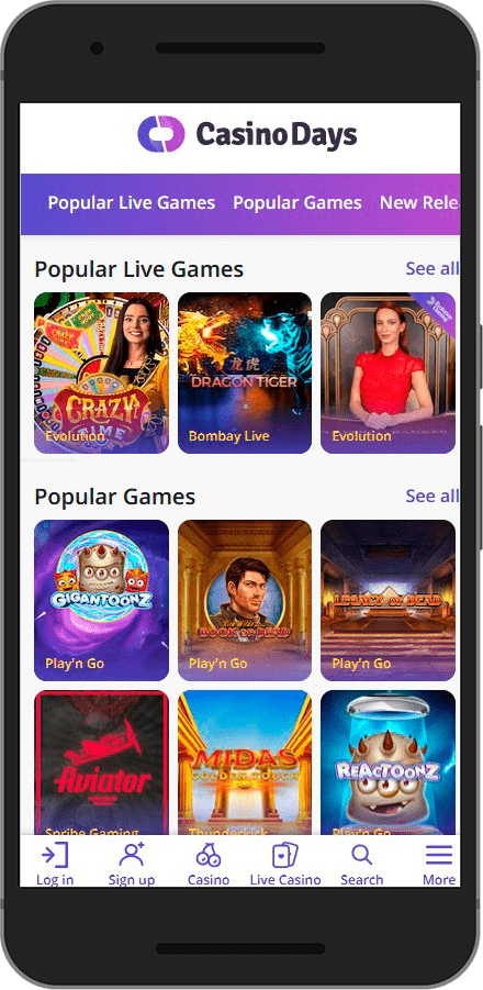 Casino Days mobile screenshot 3